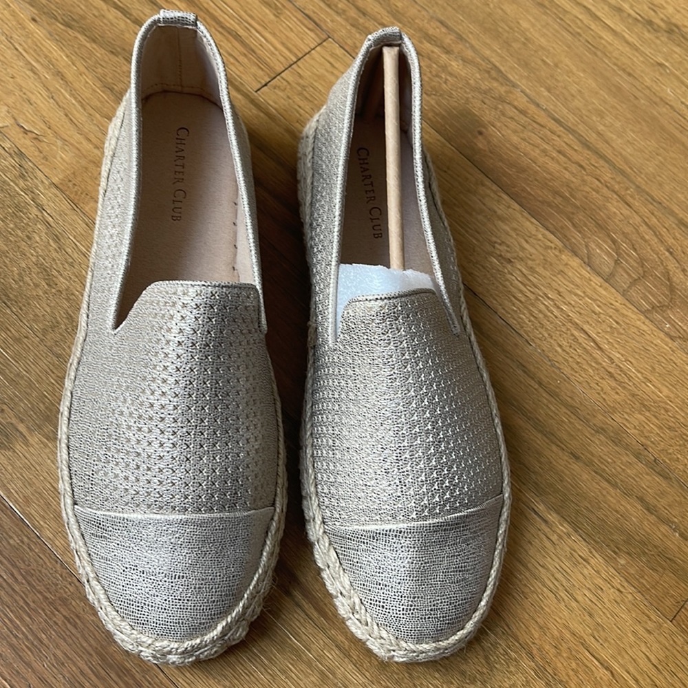 Perfect Charter Club espadrilles 8 1/2 WIDE - Picture 2 of 6